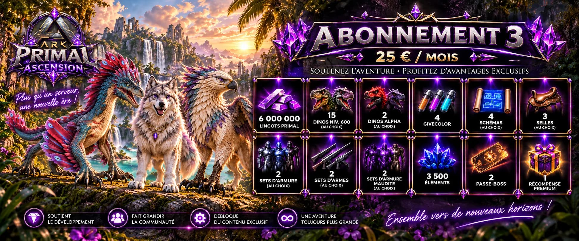 Abonnement 3 à 25 euros par mois et détail de ses récompenses